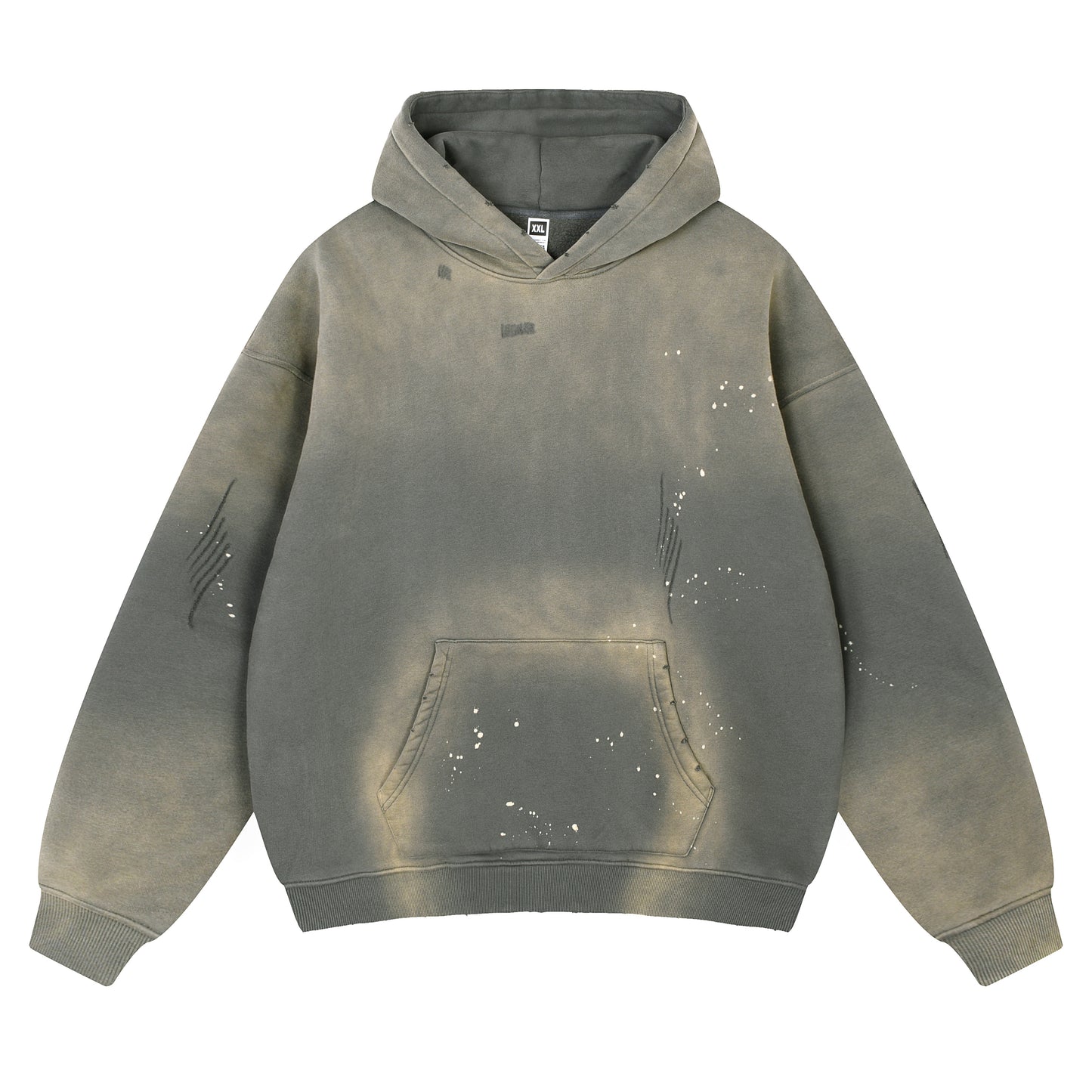 #101 HOODIE 320 GSM DESTRESSED UND SONNENVERBLASSEN