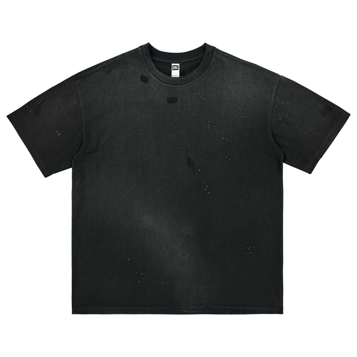 #201 T-Shirt 250GSM "VINTAGE GREY" Stückgefärbt / doppelter Distressed-Kragen