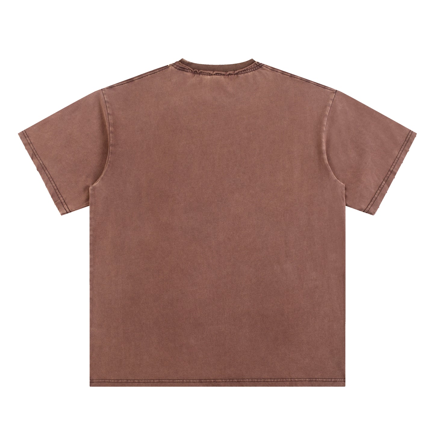 #201 T-Shirt 250GSM "VINTAGE GREY" Stückgefärbt / doppelter Distressed-Kragen