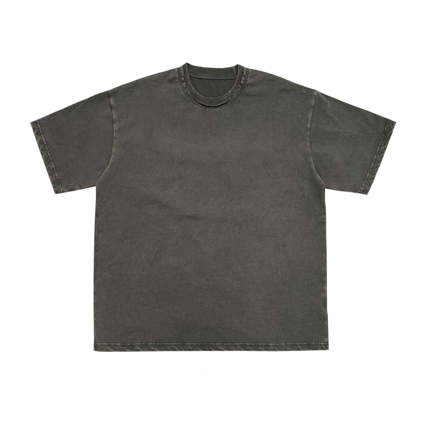 #201 Tee 250GSM "VINTAGE GREY" garment dyed / double distressed collar