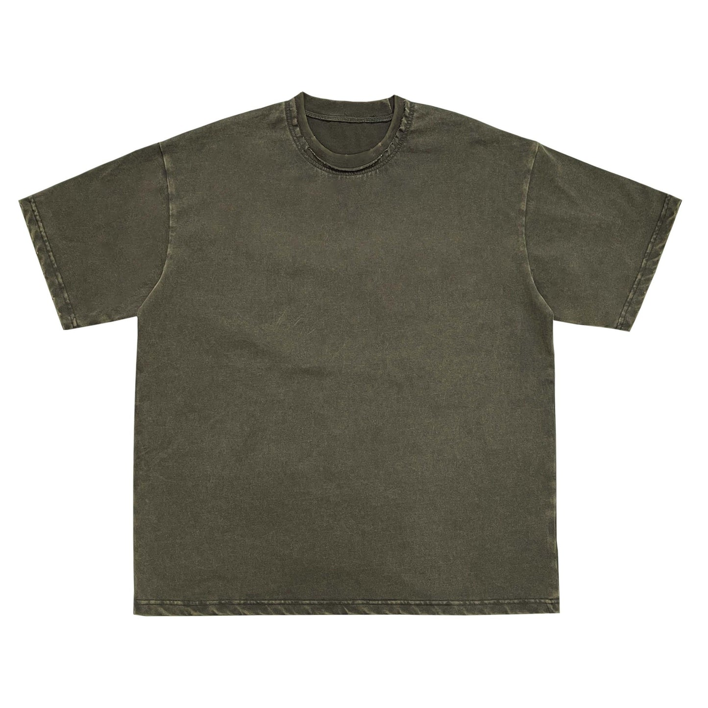 #201 Tee 250GSM "VINTAGE GREY" garment dyed / double distressed collar