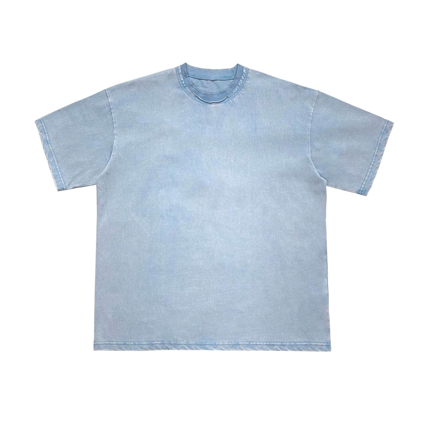 #201 Tee 250GSM "VINTAGE GREY" garment dyed / double distressed collar
