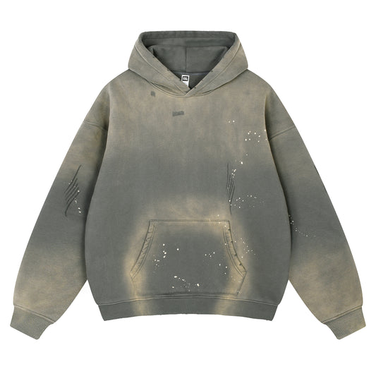 HOODIE 360 GSM DESTRESSED AND SUN FADED 101# [DROP#2 SAMPLE]