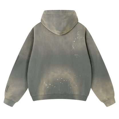 HOODIE 360 GSM DESTRESSED AND SUN FADED 101# [DROP#2 SAMPLE]