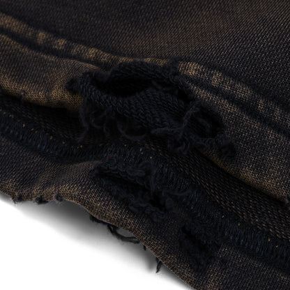 WGS102# BOXY FIT HOODIE 340 GSM DESTRESSED / ACID WASH VINTAGE BLACK [PRE-ORDER]