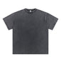 WGS201# T-SHIRT WASHED GREY 250GSM COTTON GARMENT DYED / DOUBLE DISTRESSED COLLAR [PRE-ORDER]