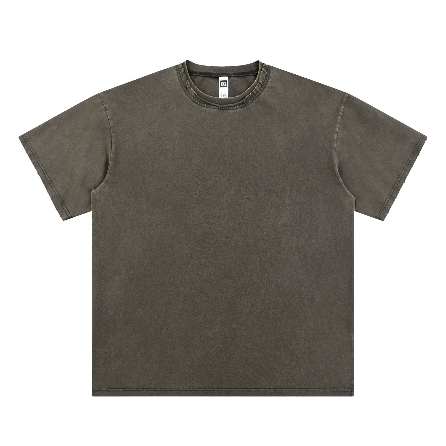 T-SHIRT 250GSM GARMENT DYED / DOUBLE DISTRESSED COLLAR 201# [DROP#2 SAMPLE]