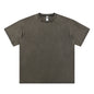 WGS201# T-SHIRT WASHED GREEN 250GSM COTTON GARMENT DYED / DOUBLE DISTRESSED COLLAR [PRE-ORDER]