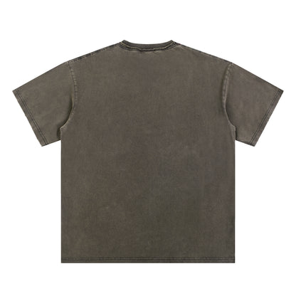 T-SHIRT 250GSM GARMENT DYED / DOUBLE DISTRESSED COLLAR 201# [DROP#2 SAMPLE]