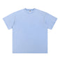 WGS201# T-SHIRT WASHED BLUE 250GSM COTTON GARMENT DYED / DOUBLE DISTRESSED COLLAR [PRE-ORDER]