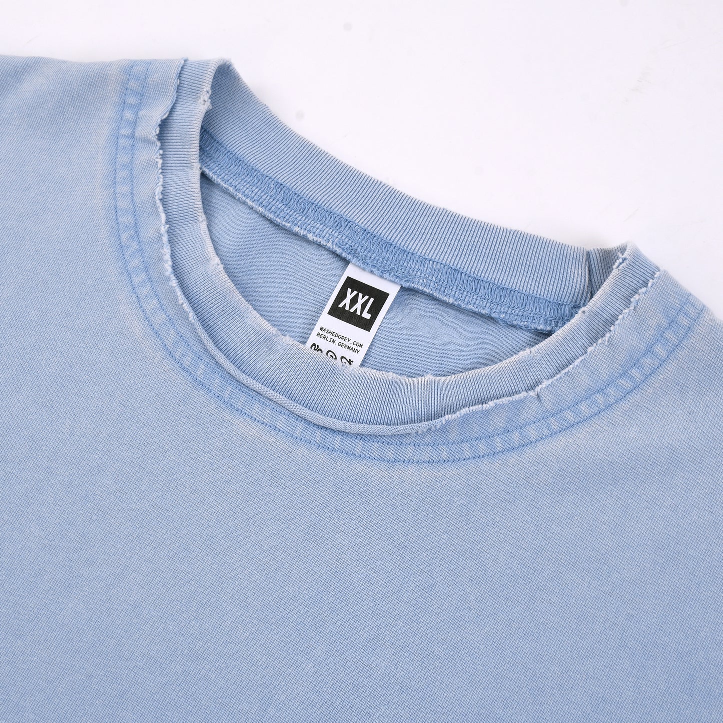 T-SHIRT 250GSM GARMENT DYED / DOUBLE DISTRESSED COLLAR 201# [DROP#2 SAMPLE]