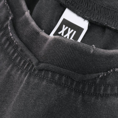 T-SHIRT 250GSM GARMENT DYED / DOUBLE DISTRESSED COLLAR 201# [DROP#2 SAMPLE]