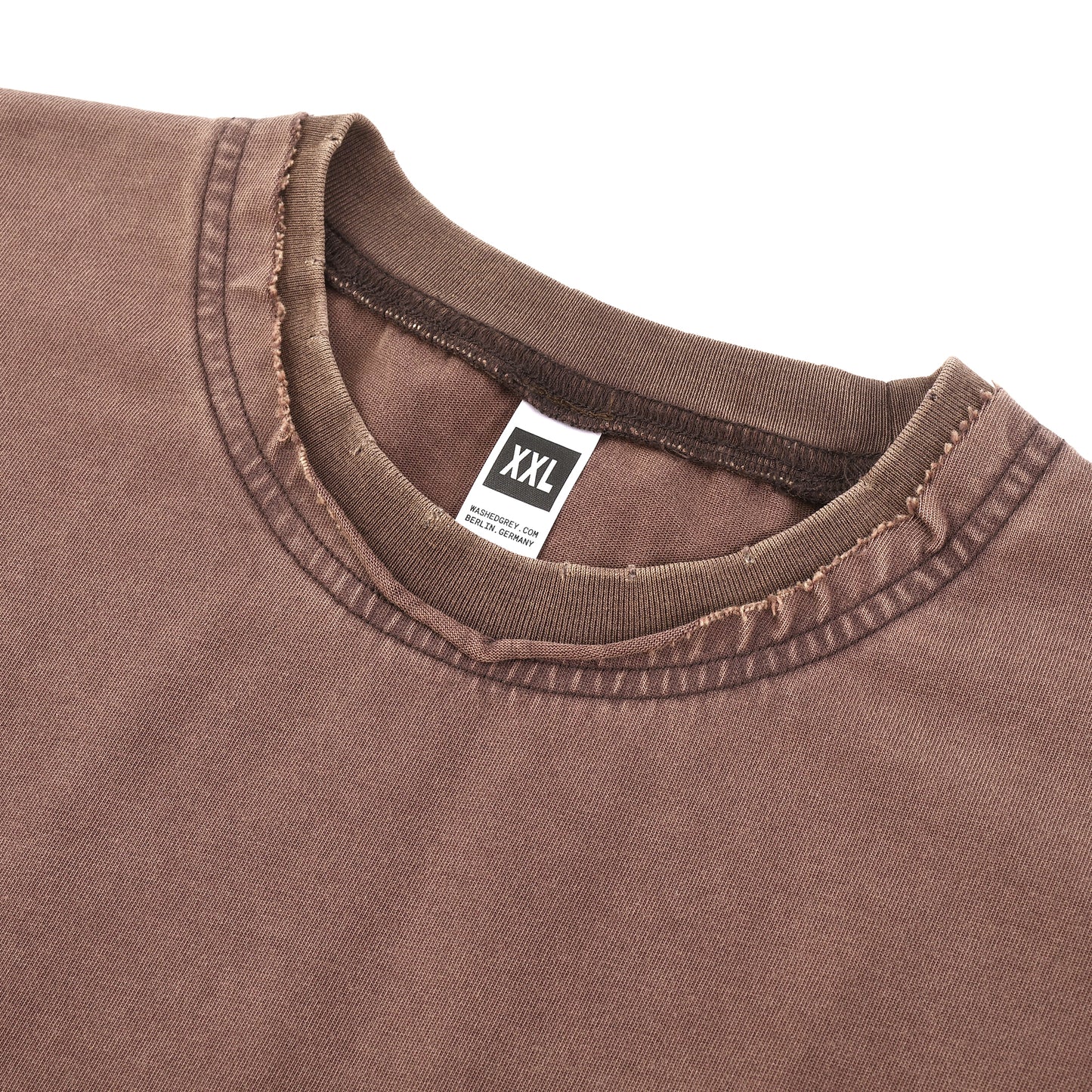 T-SHIRT 250GSM GARMENT DYED / DOUBLE DISTRESSED COLLAR 201# [DROP#2 SAMPLE]