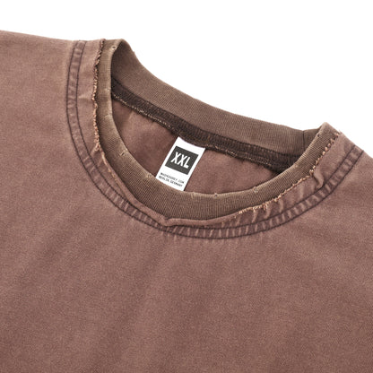 T-SHIRT 250GSM GARMENT DYED / DOUBLE DISTRESSED COLLAR 201# [DROP#2 SAMPLE]