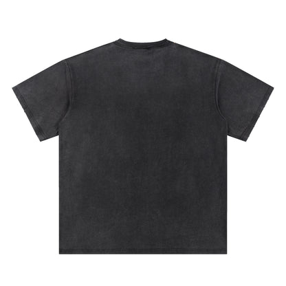 T-SHIRT 250GSM GARMENT DYED / DOUBLE DISTRESSED COLLAR 201# [DROP#2 SAMPLE]