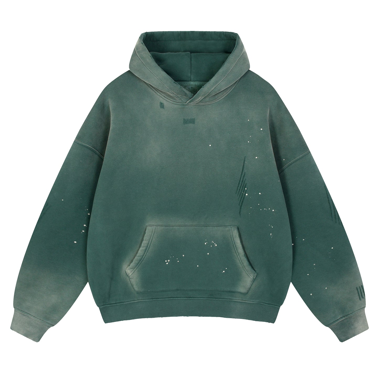 WGS101# HOODIE 360 GSM DESTRESSED AND SUN FADED VINTAGE GREEN [PRE-ORDER]