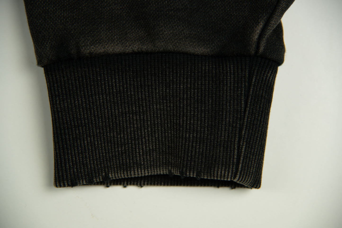 WGS102# BOXY FIT HOODIE 340 GSM DESTRESSED / ACID WASH VINTAGE BLACK [PRE-ORDER]
