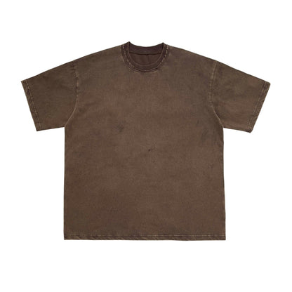 #201 Tee 250GSM "VINTAGE GREY" garment dyed / double distressed collar