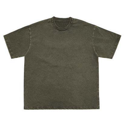 #201 Tee 250GSM "VINTAGE GREY" garment dyed / double distressed collar