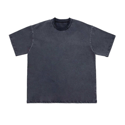 #201 Tee 250GSM "VINTAGE GREY" garment dyed / double distressed collar